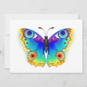 Rainbow Butterfly Peacock Eye Save The Date