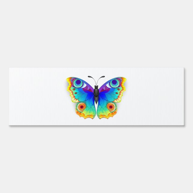 Rainbow Butterfly Peacock Eye Sign (Front)
