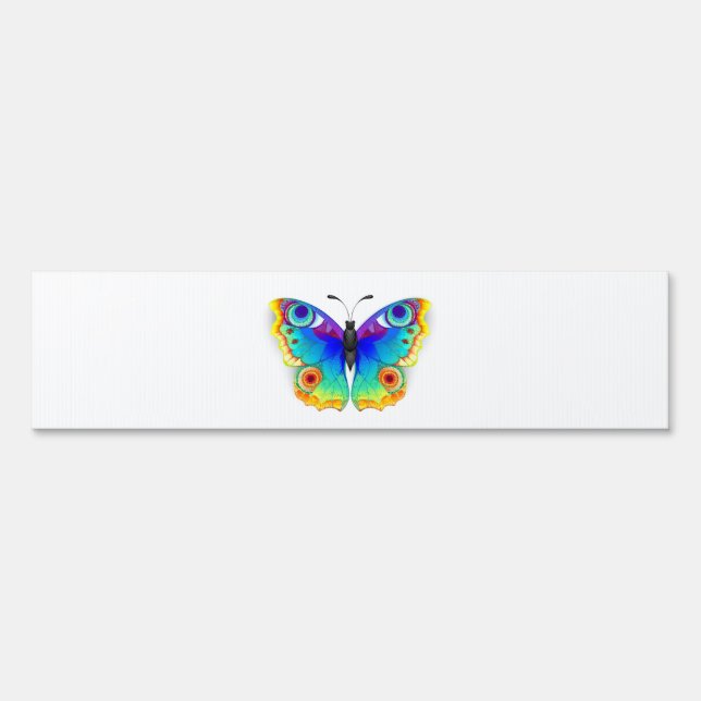 Rainbow Butterfly Peacock Eye Sign (Front)