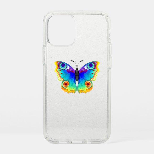 Rainbow Butterfly Peacock Eye Speck iPhone 12 Mini Case (Front)