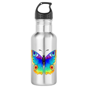 Rainbow Butterfly Peacock Eye Stainless Steel Water Bottle