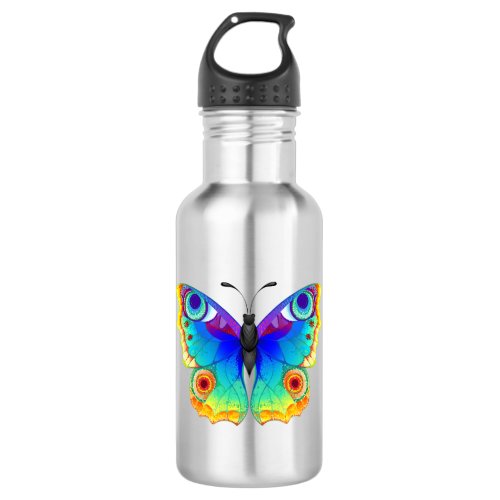 Rainbow Butterfly Peacock Eye Stainless Steel Water Bottle