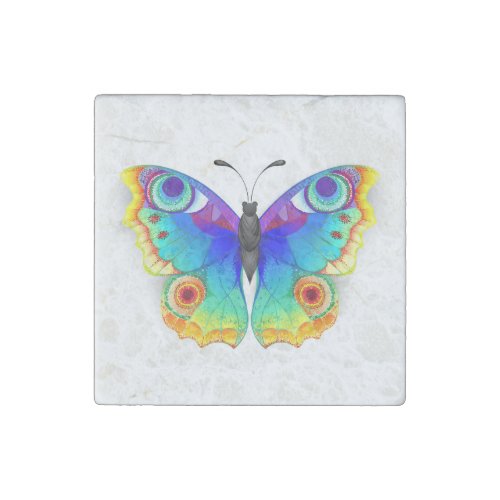 Rainbow Butterfly Peacock Eye Stone Magnet