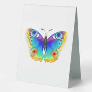 Rainbow Butterfly Peacock Eye Table Tent