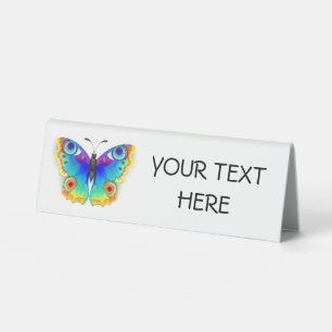 Rainbow Butterfly Peacock Eye Table Tent