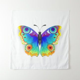 Rainbow Butterfly Peacock Eye Tapestry
