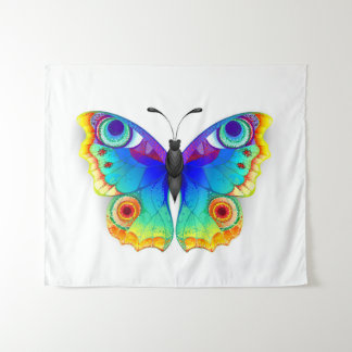 Rainbow Butterfly Peacock Eye Tapestry