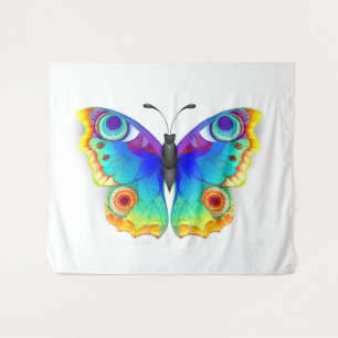 Rainbow Butterfly Peacock Eye Tapestry