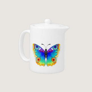 Rainbow Butterfly Peacock Eye Teapot