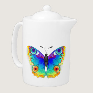 Rainbow Butterfly Peacock Eye Teapot