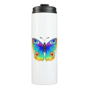 Rainbow Butterfly Peacock Eye Thermal Tumbler