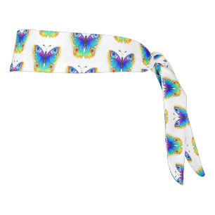Rainbow Butterfly Peacock Eye Tie Headband