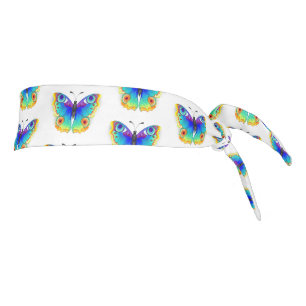 Rainbow Butterfly Peacock Eye Tie Headband
