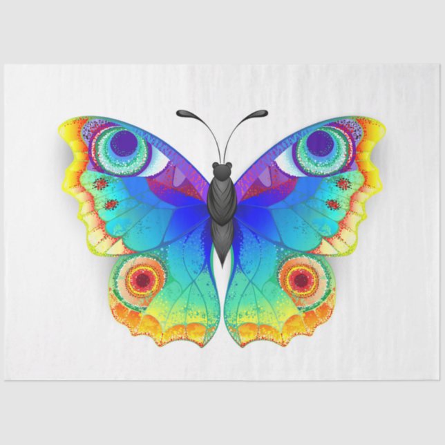 Rainbow Butterfly Peacock Eye Tissue Paper (Front)