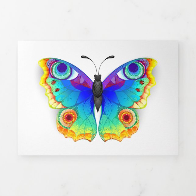 Rainbow Butterfly Peacock Eye Tri-Fold Program (Cover)