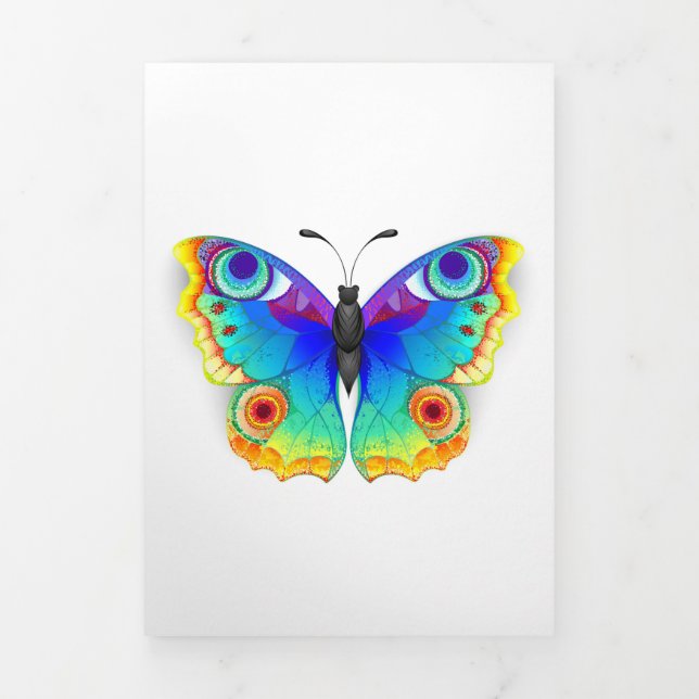 Rainbow Butterfly Peacock Eye Tri-Fold Program (Cover)