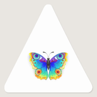 Rainbow Butterfly Peacock Eye Triangle Sticker