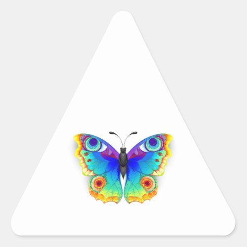 Rainbow Butterfly Peacock Eye Triangle Sticker