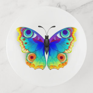 Rainbow Butterfly Peacock Eye Trinket Tray