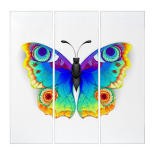 Rainbow Butterfly Peacock Eye Triptych