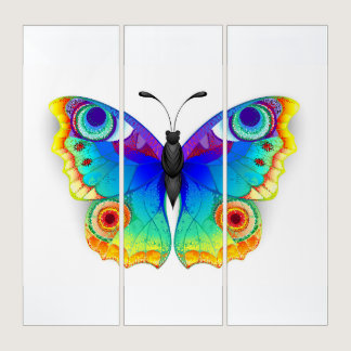 Rainbow Butterfly Peacock Eye Triptych