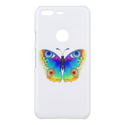 Rainbow Butterfly Peacock Eye Uncommon Google Pixel Case (Back)