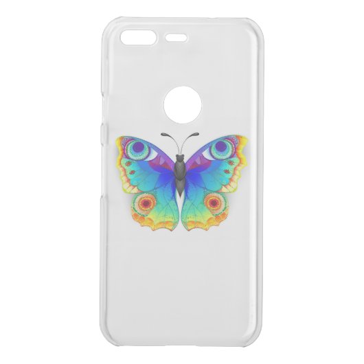 Rainbow Butterfly Peacock Eye Uncommon Google Pixel Case (Back)