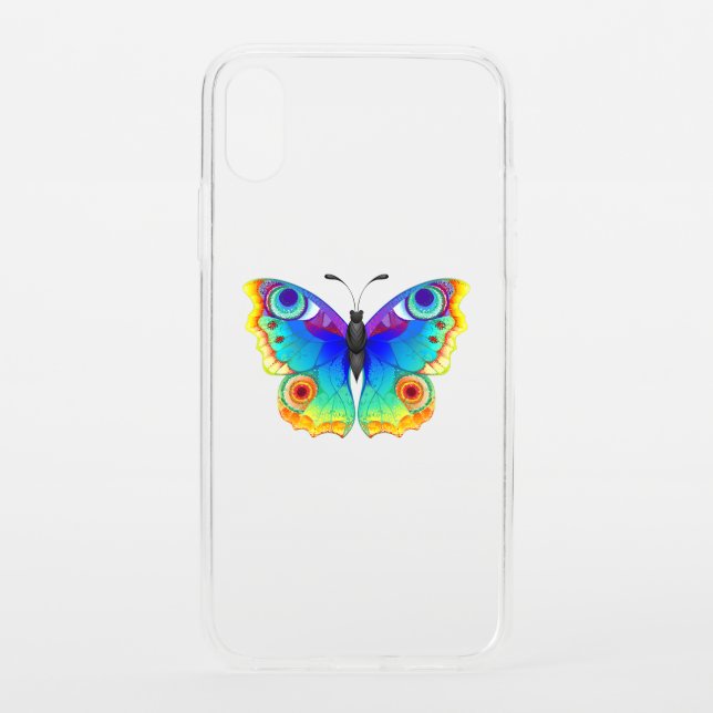 Rainbow Butterfly Peacock Eye Uncommon iPhone Case (Back)