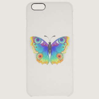 Rainbow Butterfly Peacock Eye Clear iPhone 6 Plus Case