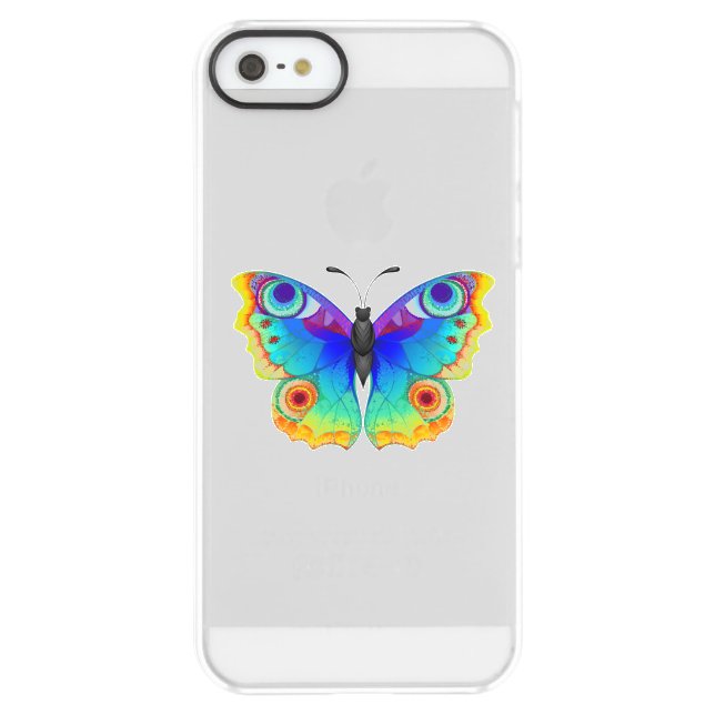 Rainbow Butterfly Peacock Eye Uncommon iPhone Case (Back)
