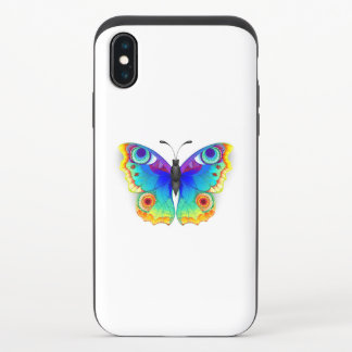 Rainbow Butterfly Peacock Eye iPhone XS Slider Case