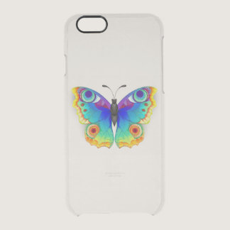 Rainbow Butterfly Peacock Eye Clear iPhone 6/6S Case