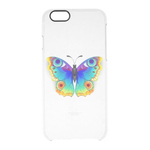 Rainbow Butterfly Peacock Eye Clear iPhone 66S Case