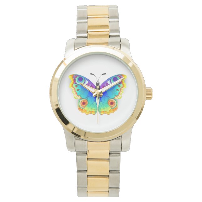 Rainbow Butterfly Peacock Eye Watch (Front)