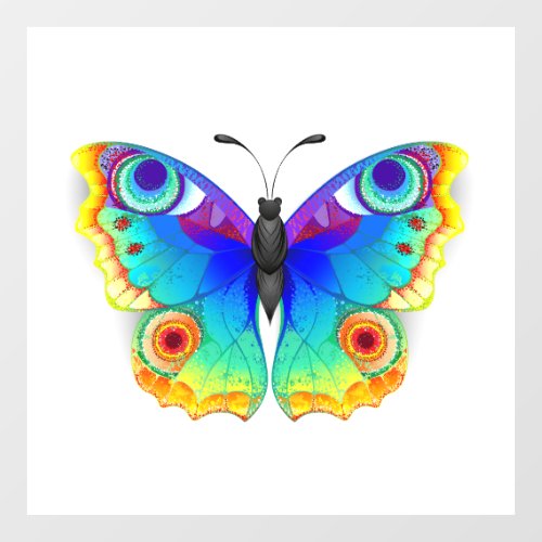 Rainbow Butterfly Peacock Eye Window Cling