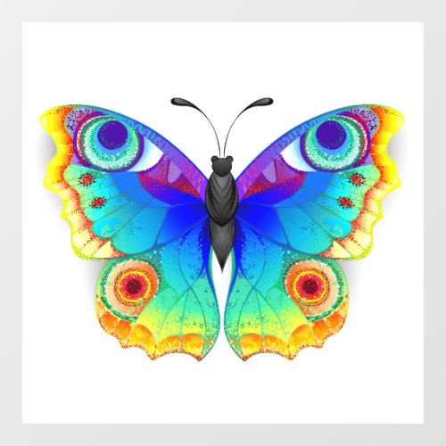 Rainbow Butterfly Peacock Eye Window Cling