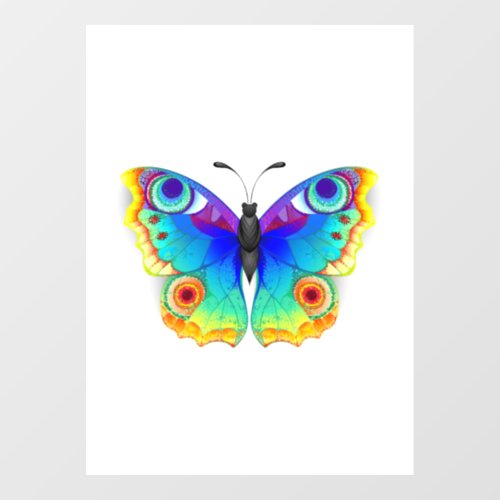 Rainbow Butterfly Peacock Eye Window Cling