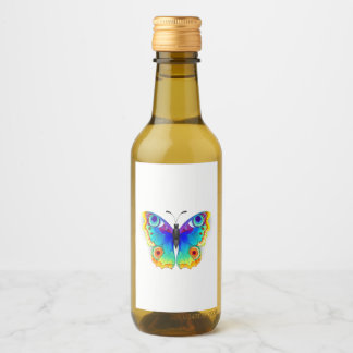 Rainbow Butterfly Peacock Eye Wine Label