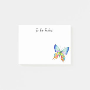 Rainbow Butterfly Personalized Post it Notes