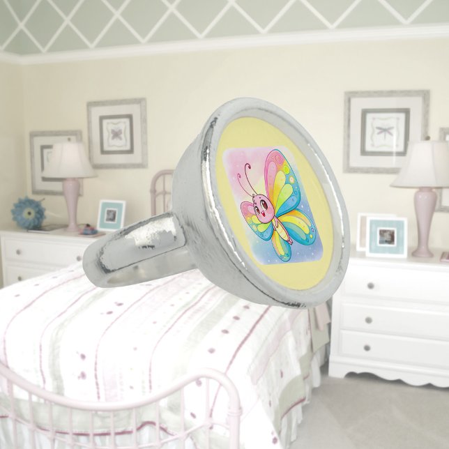 Rainbow Butterfly Photo Ring (Creator Uploaded)