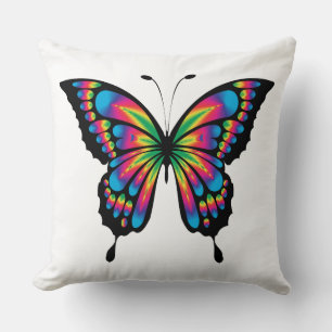 rainbow butterfly pillow
