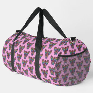 Rainbow Butterfly (pink) - Duffel Bag