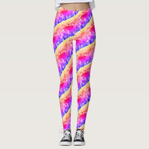 rainbow Butterfly pink purple yellow blue Leggings