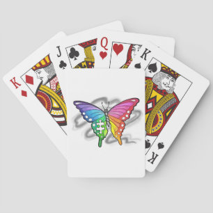 Rainbow Butterfly Poker Cards