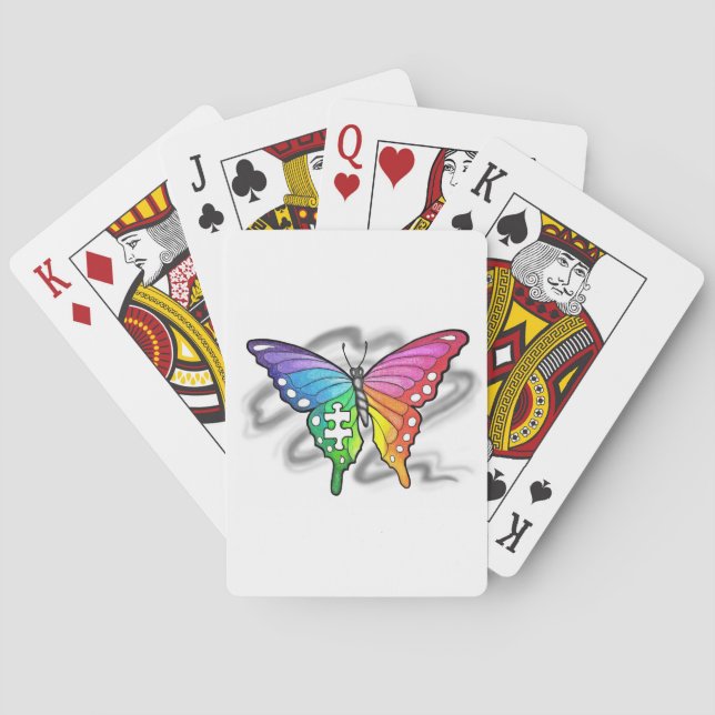 Rainbow Butterfly Poker Cards (Back)