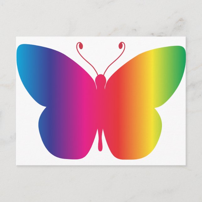 Rainbow Butterfly Postcard (Front)