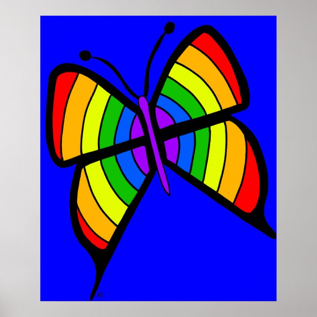 Rainbow Butterfly Poster (Front)