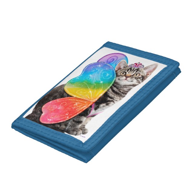 Rainbow Butterfly Princess Kitten Trifold Wallet (Bottom)