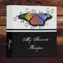Rainbow Butterfly Recipe Binder