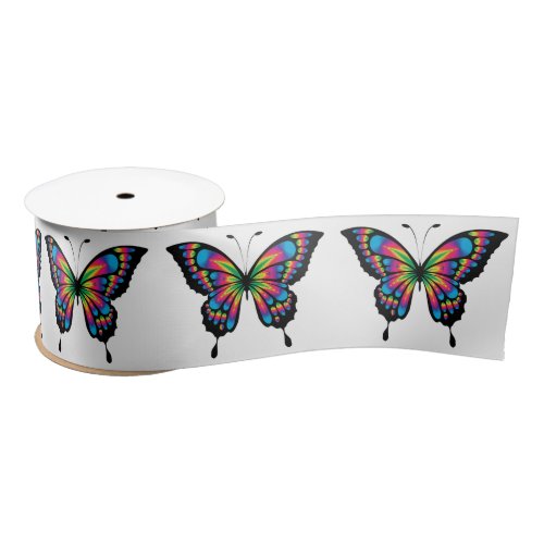 rainbow butterfly ribbon